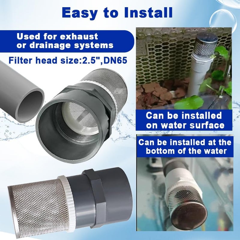 AIMCOCO Store 2.5" Stainless Steel Filter DN65/2.5" Suction Strainers Used to Remove Debris and Reduce Solid Entry（1pcs） - Image 5